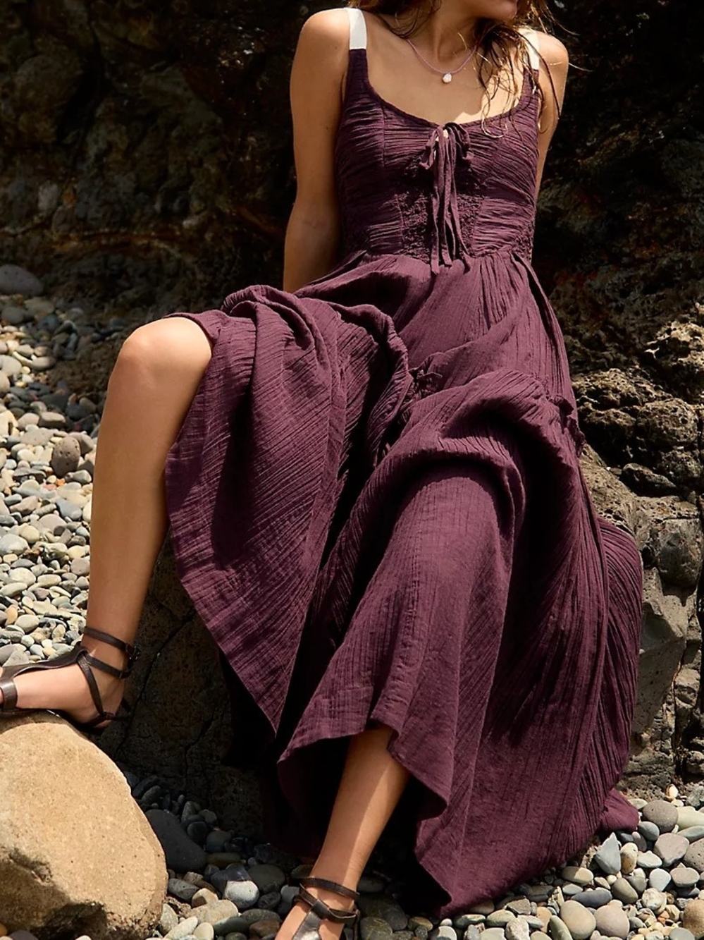 ISO - FREE PEOPLE Masterpiece Maxi Dress in Fudge